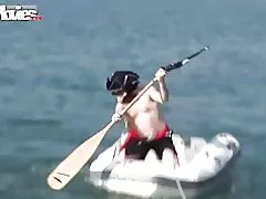 Partie de sexe allemand de films amusant sur un bateau